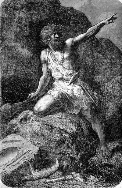 Urmensch des Rentierzeitalters (Oberes Paläolithikum) von Unknown artist
