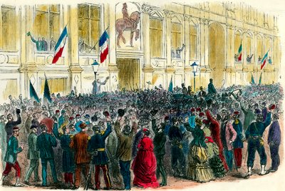 Proklamation der Dritten Republik im Pariser Rathaus am 4. September von Unknown artist