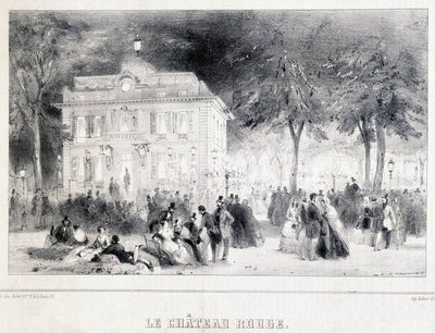 Empfang vor dem roten Schloss von Unknown artist