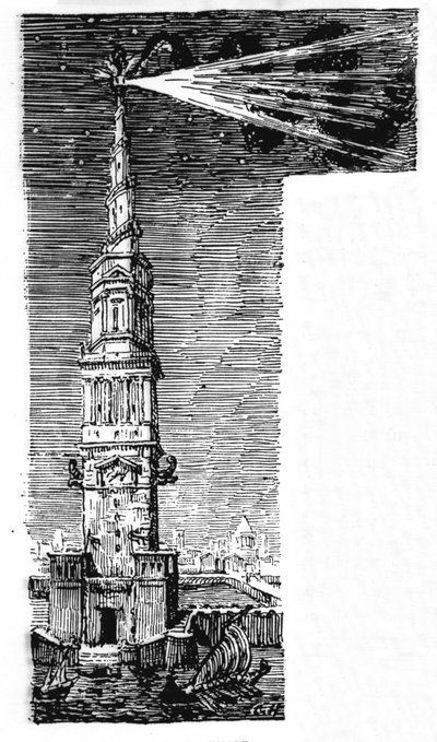 Rekonstruktion des Leuchtturms von Alexandria nach Ebers Ägypten von Unknown artist