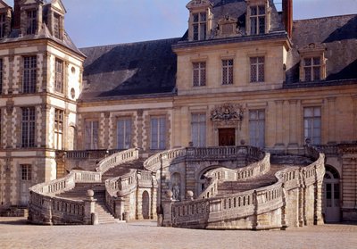 Renaissance-Architektur: die große Treppe des Schlosses von Fontainebleau von Unknown artist
