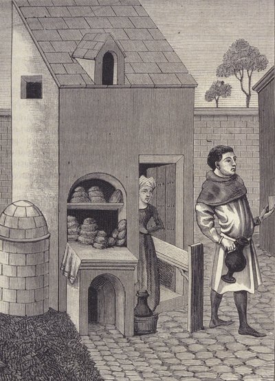 Darstellung eines Bäckers im 15. Jahrhundert. von Unknown artist