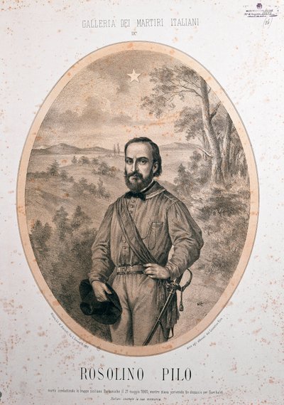 Porträt des italienischen Patrioten Rosolino Pilo (1820-1860) von Unknown artist