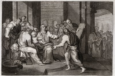Royaumont-Bibel, Neues Testament: Beschneidung Jesu Christi. Illustration von 1811. von Unknown artist