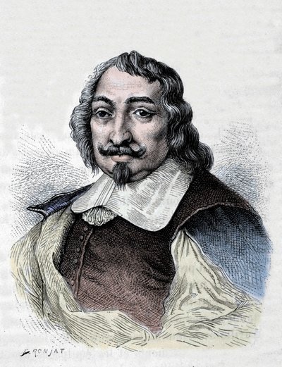 Samuel de Champlain, französischer Entdecker und Kolonisator (1567-1635). Kolonisator von Kanada. Gravur von 1830 nach einem ernsthaften Porträt von Moncornet von Unknown artist