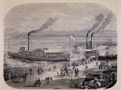 San Francisco Docks und Raddampfer (Kalifornien) - in 
