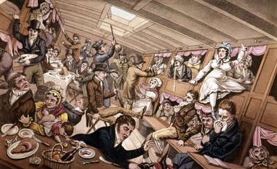 Seekrankheit. Illustration des frühen 19. Jahrhunderts. von Unknown artist