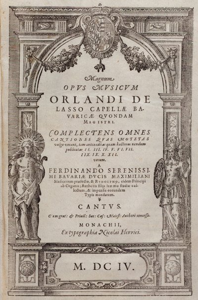 Notenblatt der Psalmi Poenitentiales von Roland de Lassus (1604) von Unknown artist