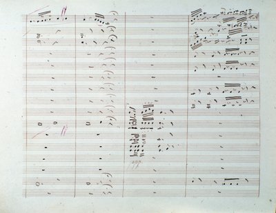 Notenseite der Großen Symphonie (op. 8) von Carl August Cannabich von Unknown artist
