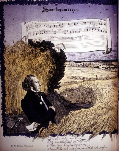 Sonntagsmorgen, Op. 77 Nr. 1, Noten von Felix Mendelssohn Bartholdy (1809-1847) von Unknown artist