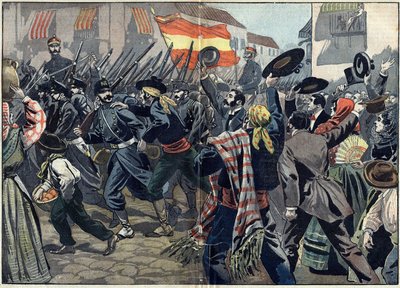 Spanisch-Amerikanischer Krieg oder Kubanischer Unabhängigkeitskrieg (1868-1898) zwischen Spanien und Nordamerika von Unknown artist