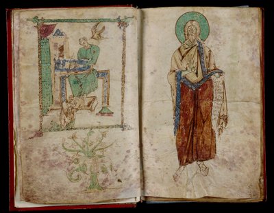 St. Johannes und der Heilige Geist, der St. Gregor inspiriert: Graduale 6B 59 von Unknown