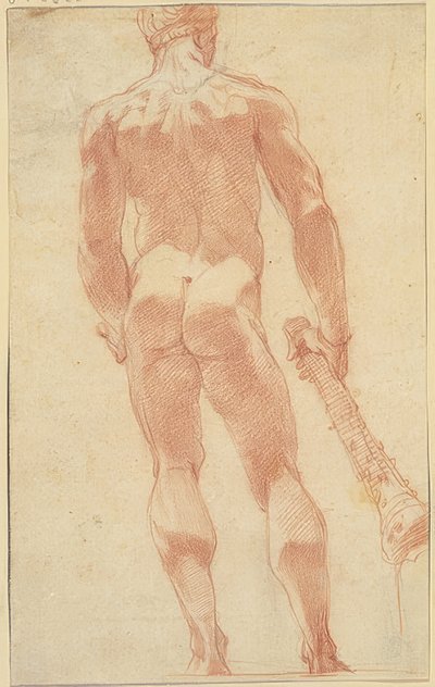 Stehender Herkules in Rückenansicht von Unknown
