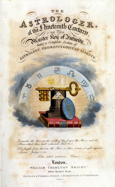 Der Astrologe des neunzehnten Jahrhunderts. Abhandlung über Astrologie und okkulte Wissenschaften. 1825 von Unknown artist