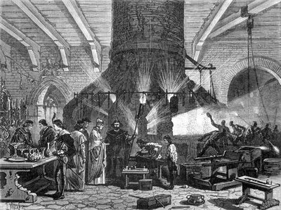 Der Doge von Venedig besucht die Glaswerke von Murano - in „Wunder der Industrie“ von Louis Figuier von Unknown artist