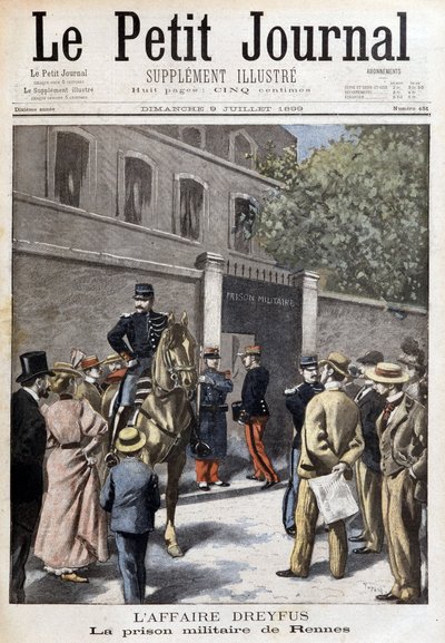 Die Dreyfus-Affäre: das Militärgefängnis von Rennes - in „Le Petite Journal“ vom 09.07.1899 von Unknown artist