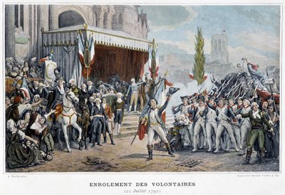 Die Einschreibung der Freiwilligen, 22. Juli von Unknown artist