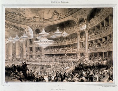 Der Opernball in Paris. Gravur des 19. Jahrhunderts Private Sammlung von Unknown artist