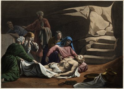 Das Grab Christi. Anonyme Gravur aus der Mitte des 19. Jahrhunderts von Unknown artist