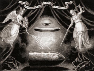 Die Kugel, die Lincoln tötete (Gravur) von Unknown artist