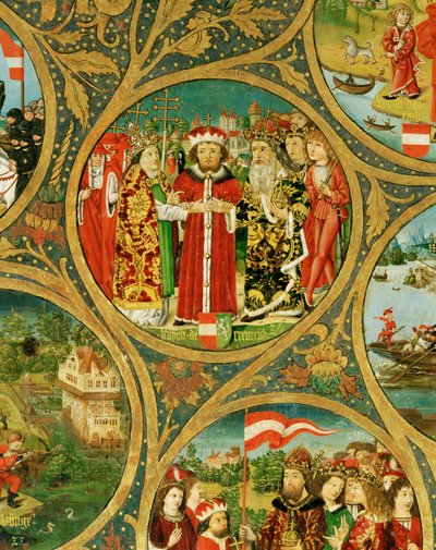 Der Stammbaum der Babenberger Markgrafen und Herzöge, erste Herrscher von "Ostarrichi" von Unknown Artist