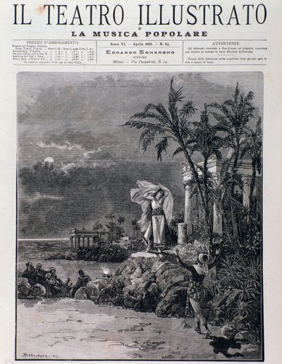 Die letzte Szene der Perlenfischer, Akt I, Oper von Georges Bizet von Unknown artist