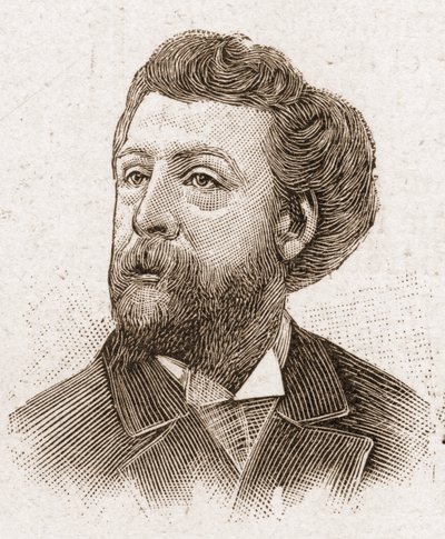 Die Mitglieder der Académie Française im Jahr 1895: Porträt von Edouard Pailleron (1834-1899), französischer Dichter und Dramatiker. von Unknown artist