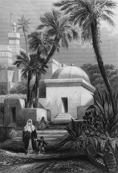 Gräber der maurischen Einwohner auf einem Friedhof in Algier in Bab-el-Oued von Unknown artist
