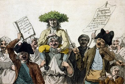 Triumph von Marat. Gravur des 19. Jahrhunderts von Unknown artist