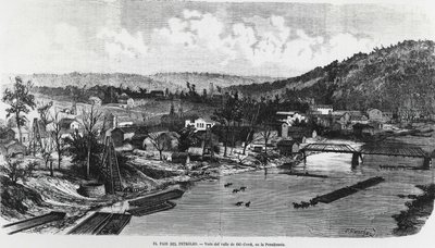 USA: Das Ölland in Pennsylvania, Oil Creek Valley von Unknown artist