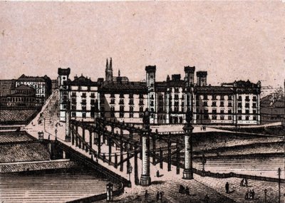 Wien, Österreich: Blick auf das Arsenal von Prinz Rudolf und die Brücke des Augartens. aus 