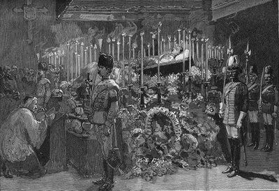 Wien 1889: die brennende Kapelle von Erzherzog Rudolf von Habsburg (1858 - 1889) von Unknown artist