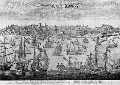 Ansicht von Lissabon, Gravur, Portugal von Unknown artist