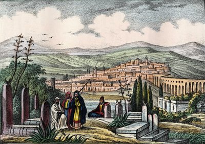 Ansicht von Medeah, antike römische Festung in Algerien. In „Storia d