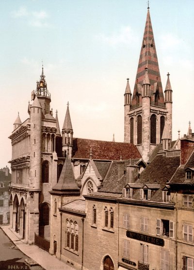Ansicht der Kirche Notre Dame in Dijon. Photochrom ca. 1890 von Unknown artist
