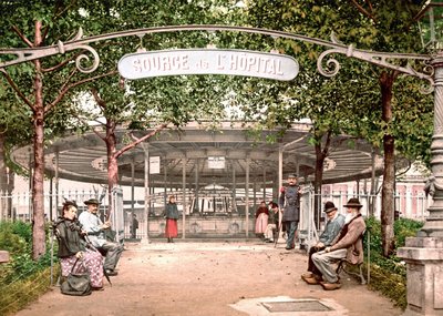Ansicht des Krankenhauses von Vichy: Quelle des Krankenhauses. Photochrom ca. 1890 von Unknown artist