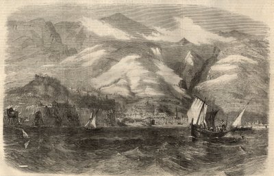 Ansicht der Stadt Funchal auf der Insel Madeira in Portugal. Gravur in „The Illustrated London News“ vom 29. Februar. von Unknown artist