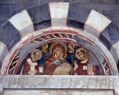 Jungfrau zwischen St. Nikolaus und St. Laurentius von Unknown artist