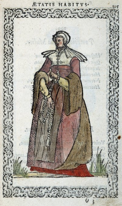 Frau aus Picardie - in Habits et effigies von Jean Sulperius von Unknown artist