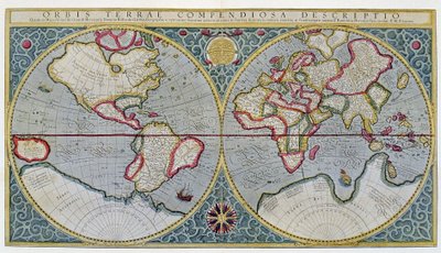 Weltkarte von Mercator (1587) von Unknown artist