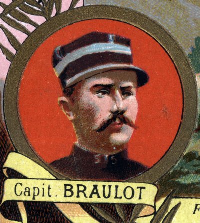 Porträt von Kapitän BRAULOT, Marineinfanteriekapitän, der 1897 im Ehrenfeld in Bonna, Sudan, starb von Unknown artist