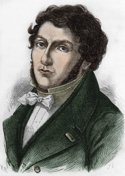 Porträt von Jean François (Jean-Francois) Champollion, genannt Champollion der Jüngere, französischer Ägyptologe (1790 bis 1832). von Unknown artist