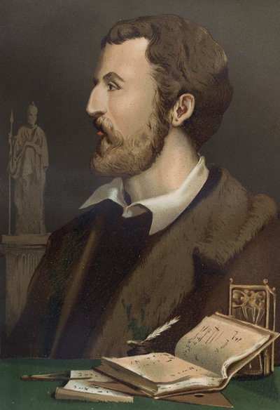Porträt von Jerome Cardan in Italien Gerolamo Cardano (Cardanus Hieronymus) Mediziner, Mathematiker, Philosoph und italienischer Astrologe (Pavia von Unknown artist