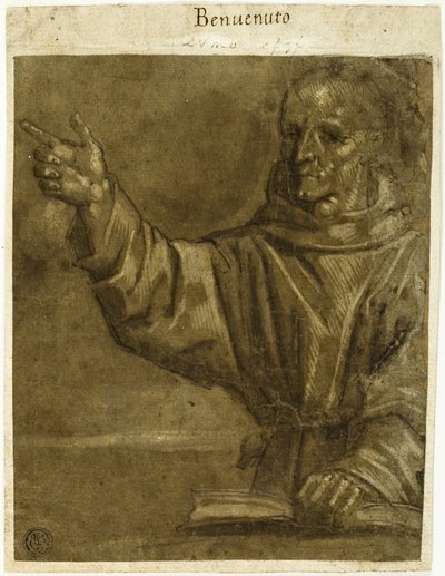 Der heilige Bernhardin von Siena predigt aus einem offenen Buch von Unknown Sienese