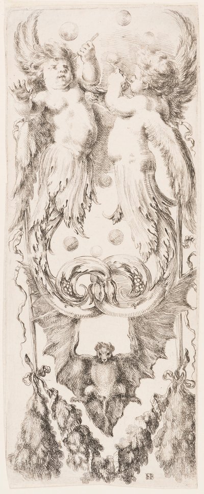 Druck, Ornamenti o Grottesche (Groteskes Ornament), ca. 1653 von Unknown artistUnknown artist