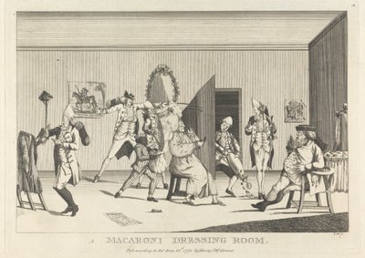 Ein Macaroni-Ankleidezimmer von Unknown artist
