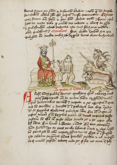 Ein Affe kniet vor Jupiter von Unknown artist