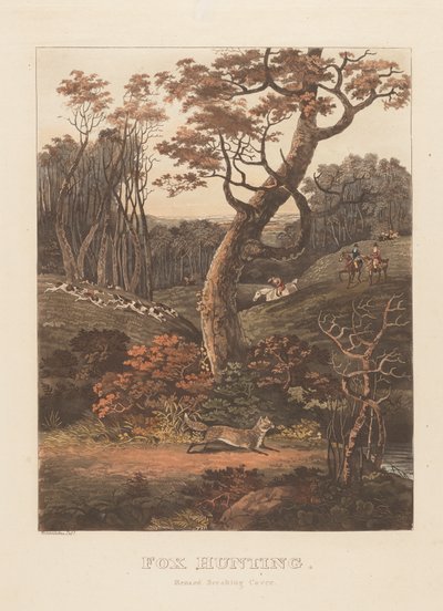 Ein Paar: Fuchsjagd; (1) Renard bricht aus von Unknown artist