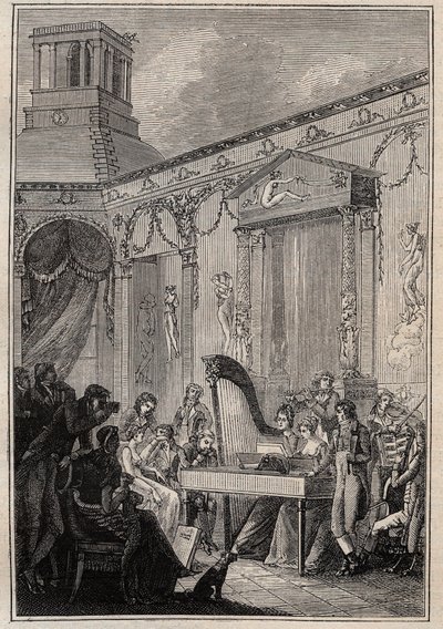 Ein Konzert von Pierre-Jean Garat (1762-1823), Musiker und Baritonsänger von Unknown artist