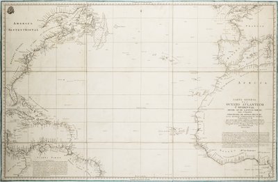 Allgemeine Karte des Atlantischen Ozeans nördlich des Äquators von Unknown artist